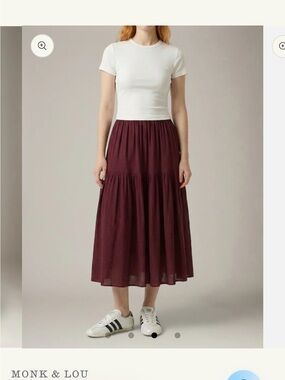 Monk & Lou Tiered Maxi Skirt